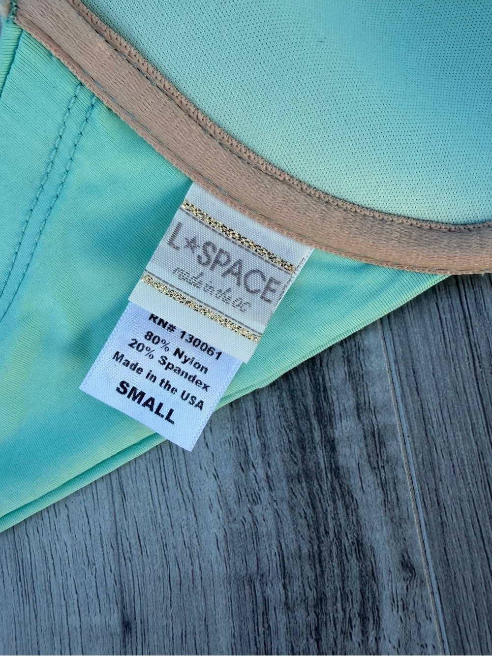 L*SPACE bandeau bikini top in aqua blue - Picture 5 of 6